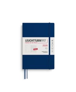 Weekly Planner & Notebook Medium (A5) 2026, Softcover, Navy