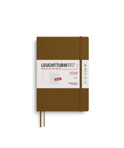 Weekly Planner & Notebook Medium (A5) 2026, Softcover, Spice Brown