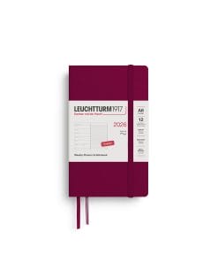 Weekly Planner & Notebook Pocket (A6) 2026, Softcover, Port Red