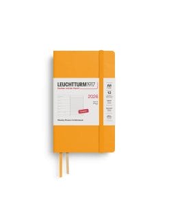 Weekly Planner & Notebook Pocket (A6) 2026, Softcover, Rising Sun