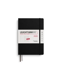 Weekly Planner & Notebook Dotted Medium (A5) 2026, Black