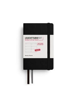 Weekly Planner Mini (A7) 2026, Black