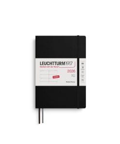 Weekly Planner Medium (A5) 2026, Softcover, Black