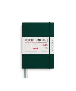 Weekly Planner Medium (A5) 2026, Softcover, Forest Green