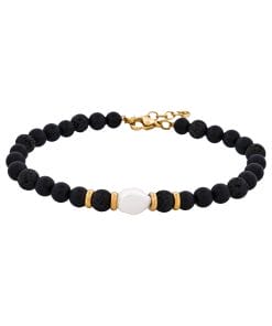 Agate/African stone with stainless steel bracelet