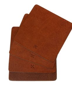 LEGENDÄR Leather Coaster DRYNK - chestnut