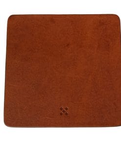 Alternative view of LEGENDÄR Leather Coaster DRYNK - chestnut
