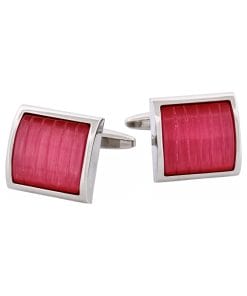 Pink Striped Cat’s Eye Cufflinks