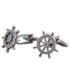 Alternative view of Ship's Wheel Cufflinks