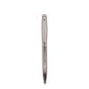 800-55 | Cudworth Close-up of a silver fountain pen nib, pointing downward, with metal body visible at the bottom of the image
